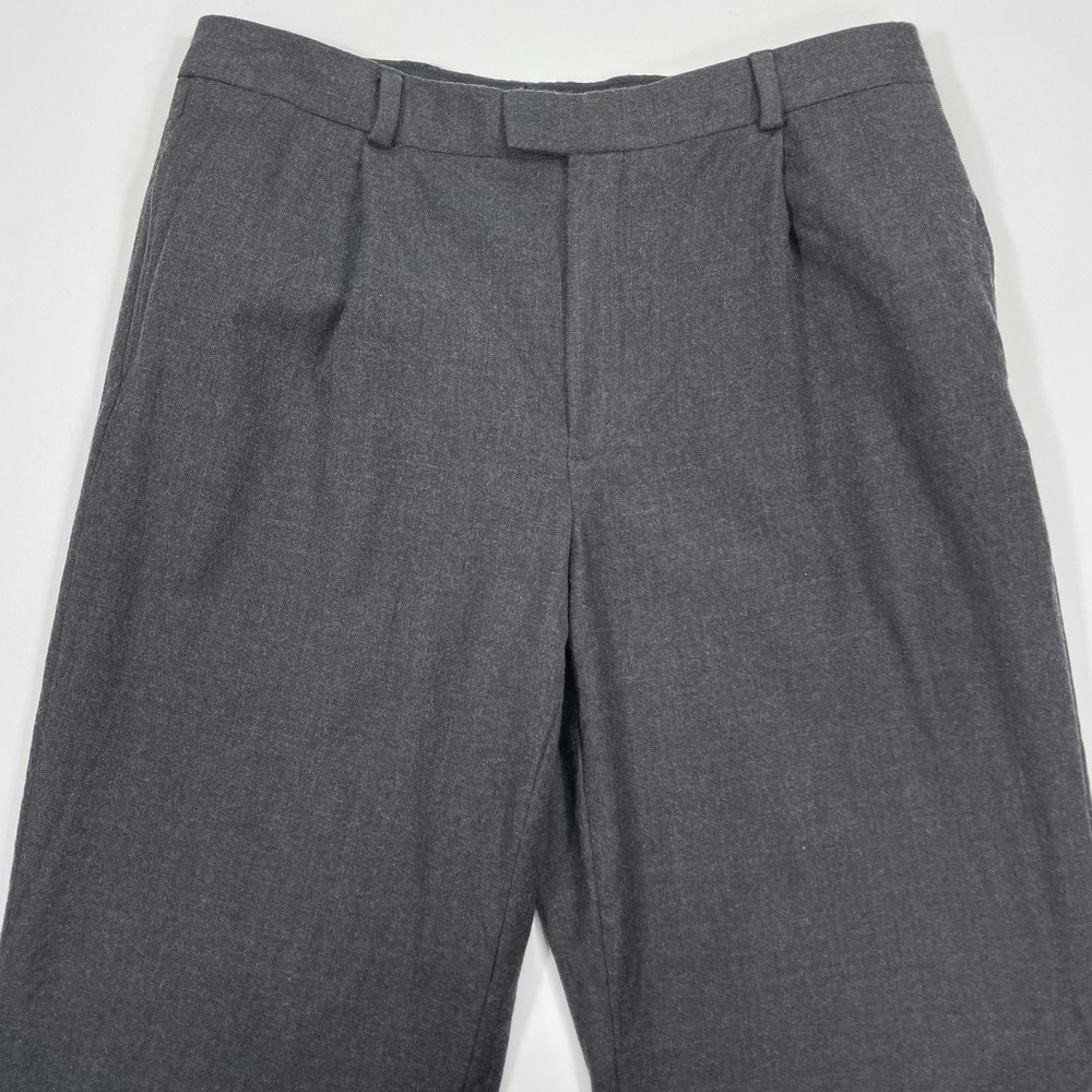 Eddie Bauer Men's 36x3 (35x27) Dress Pants 100% Wool Pleated Front Cuffed High